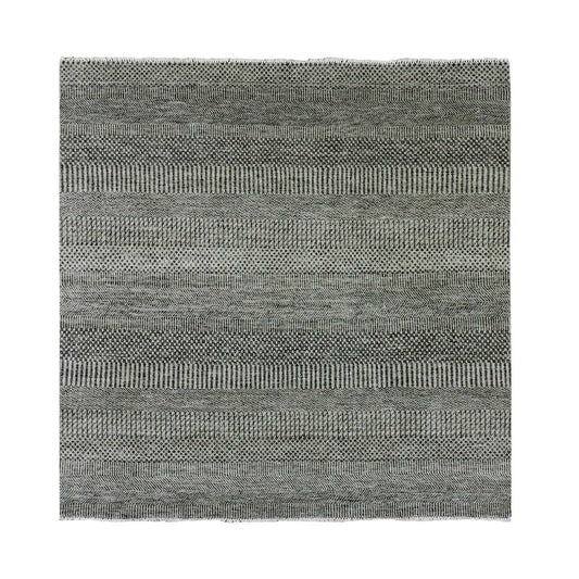 Modern and Contemporary Wool Hand Knotted Rug Grey No Border 5.10X5.10 -O079759