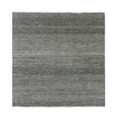 Modern and Contemporary Wool Hand Knotted Rug Grey No Border 5.10X5.10 -O079759