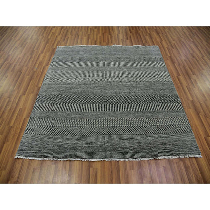 Modern and Contemporary Wool Hand Knotted Rug Grey No Border 5.10X5.10 -O079759