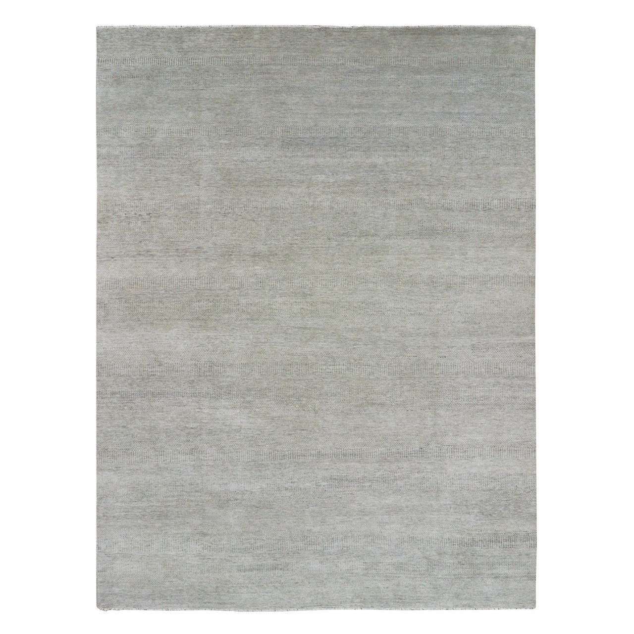 Gray 11'10" x 15'4" Modern and Contemporary Hand knotted Wool Rug - Sku: O079760