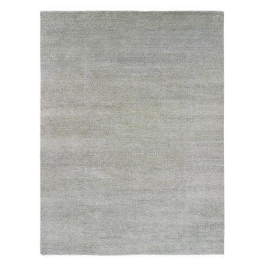 Modern and Contemporary Wool Hand Knotted Rug Grey No Border 11.10X15.4 -O079760