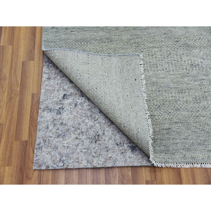 Modern and Contemporary Wool Hand Knotted Rug Grey No Border 11.10X15.4 -O079760
