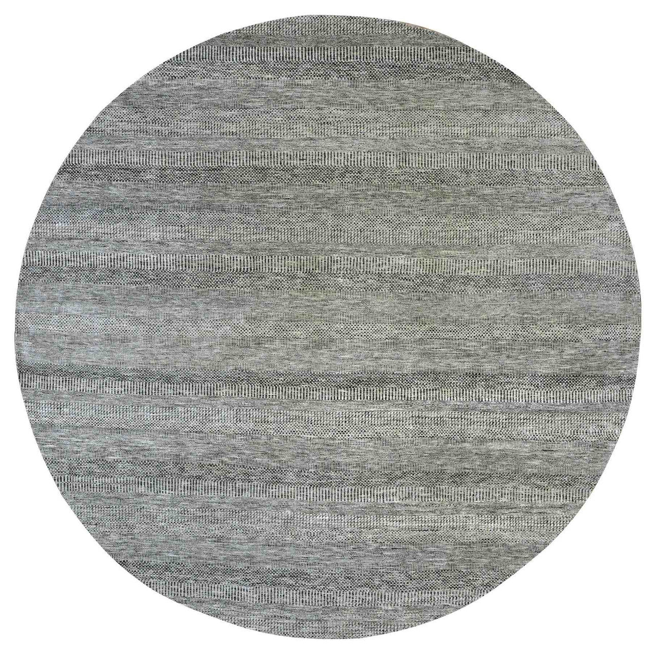 Gray 12'1" x 12'1" Modern and Contemporary Hand knotted Wool Rug - Sku: O079761