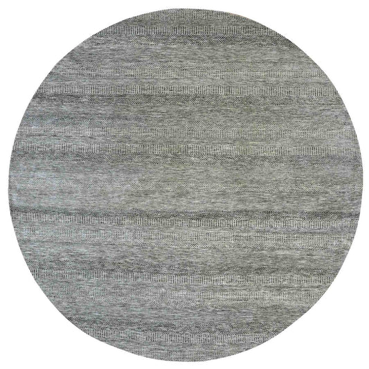 Modern and Contemporary Wool Hand Knotted Rug Grey No Border 12.1X12.1 -O079761