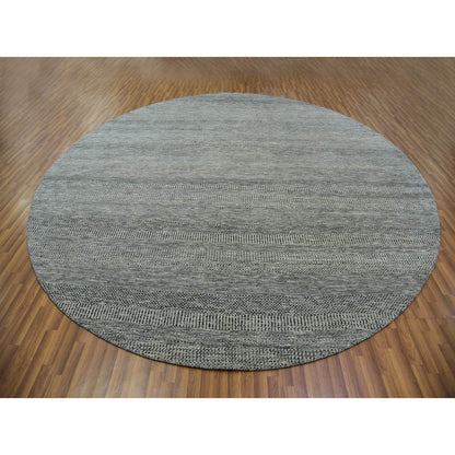 Modern and Contemporary Wool Hand Knotted Rug Grey No Border 12.1X12.1 -O079761