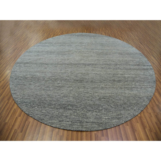 Modern and Contemporary Wool Hand Knotted Rug Grey No Border 12.1X12.1 -O079761