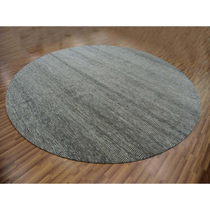 Modern and Contemporary Wool Hand Knotted Rug Grey No Border 12.1X12.1 -O079761