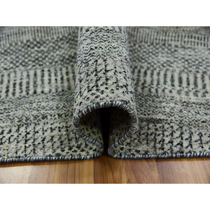 Modern and Contemporary Wool Hand Knotted Rug Grey No Border 12.1X12.1 -O079761