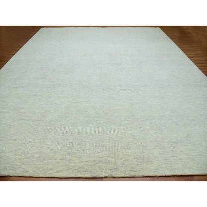 Modern and Contemporary Wool Hand Knotted Rug Grey No Border 14.1X15.11 -O079762