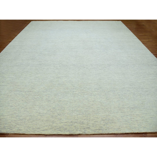 Modern and Contemporary Wool Hand Knotted Rug Grey No Border 14.1X15.11 -O079762