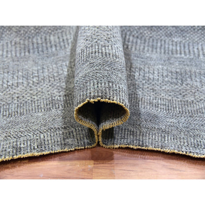 Modern and Contemporary Wool Hand Knotted Rug Grey No Border 12.0X12.1 -O079766