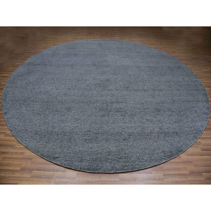 Modern and Contemporary Wool Hand Knotted Rug Grey No Border 13.8X13.8 -O079767