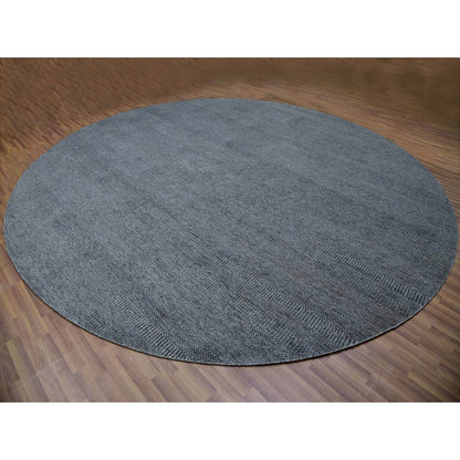 Modern and Contemporary Wool Hand Knotted Rug Grey No Border 13.8X13.8 -O079767