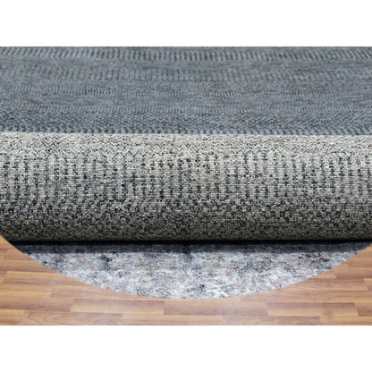 Modern and Contemporary Wool Hand Knotted Rug Grey No Border 13.8X13.8 -O079767