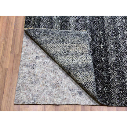Modern and Contemporary Wool Hand Knotted Rug Grey No Border 12.0X11.11 -O079772