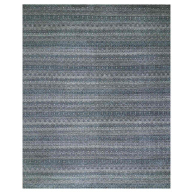 Modern and Contemporary Wool Hand Knotted Rug Grey No Border 12.1X15.2 -O079773