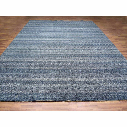 Modern and Contemporary Wool Hand Knotted Rug Grey No Border 12.1X15.2 -O079773