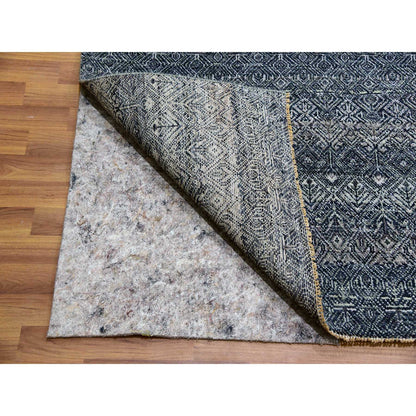 Modern and Contemporary Wool Hand Knotted Rug Grey No Border 12.1X15.2 -O079773