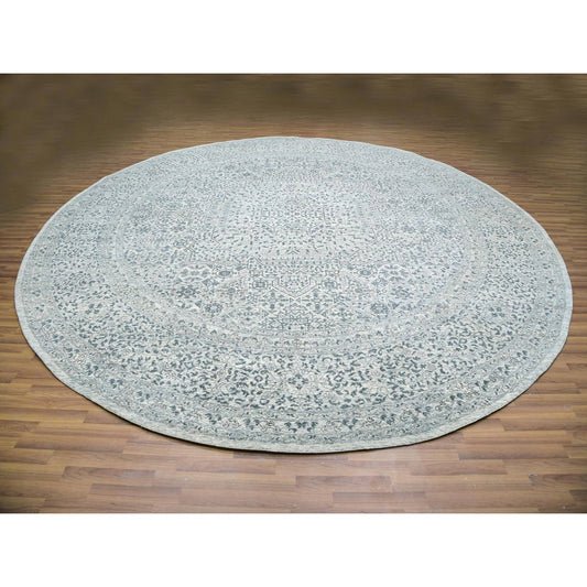 Mamluk Wool Hand Knotted Rug Ivory Ivory 13.10X13.10 -O079775