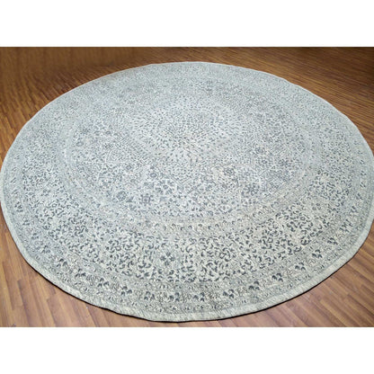 Mamluk Wool Hand Knotted Rug Ivory Ivory 13.10X13.10 -O079775