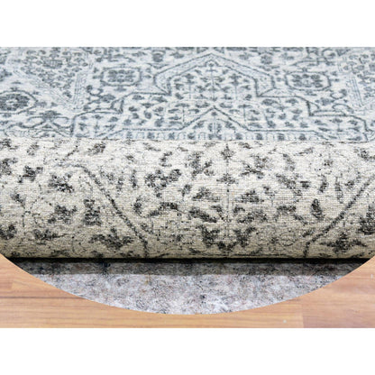 Mamluk Wool Hand Knotted Rug Ivory Ivory 13.10X13.10 -O079775