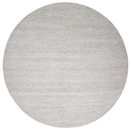 Modern and Contemporary Wool Hand Knotted Rug Grey No Border 11.10X11.10 -O079776