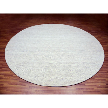 Modern and Contemporary Wool Hand Knotted Rug Grey No Border 11.10X11.10 -O079776