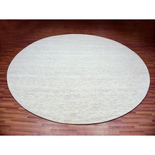 Modern and Contemporary Wool Hand Knotted Rug Grey No Border 11.10X11.10 -O079776