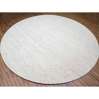 Modern and Contemporary Wool Hand Knotted Rug Grey No Border 11.10X11.10 -O079776