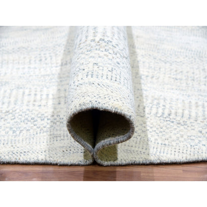 Modern and Contemporary Wool Hand Knotted Rug Grey No Border 11.10X11.10 -O079776