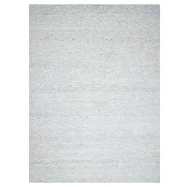 Modern and Contemporary Wool Hand Knotted Rug Grey No Border 10.1X14.0 -O079781