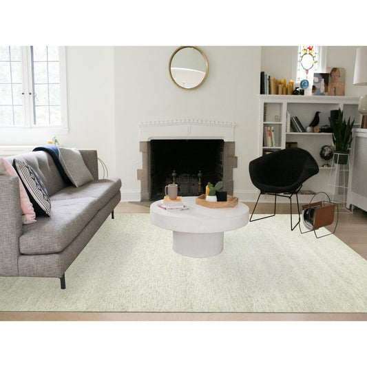 Modern and Contemporary Wool Hand Knotted Rug Grey No Border 10.1X14.0 -O079781