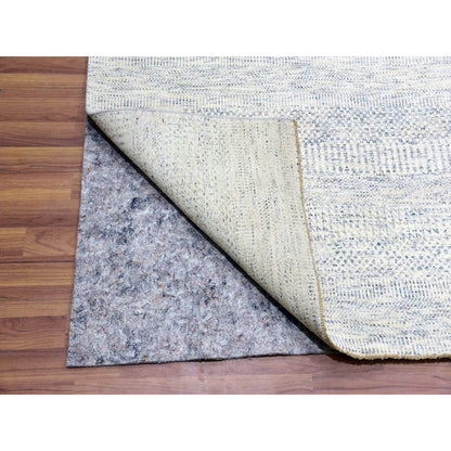 Modern and Contemporary Wool Hand Knotted Rug Grey No Border 10.1X14.0 -O079781