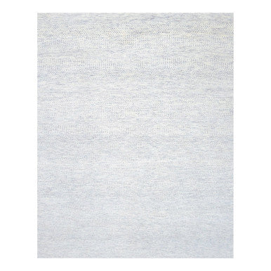 Modern and Contemporary Wool Hand Knotted Rug Grey No Border 8.0X10.1 -O079783