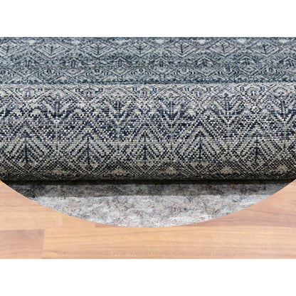 Modern and Contemporary Wool Hand Knotted Rug Grey No Border 9.11X10.0 -O079785