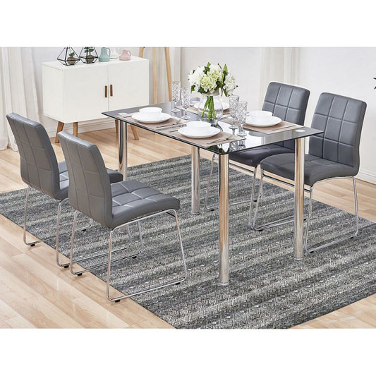 Modern and Contemporary Wool Hand Knotted Rug Grey No Border 8.0X10.1 -O079787