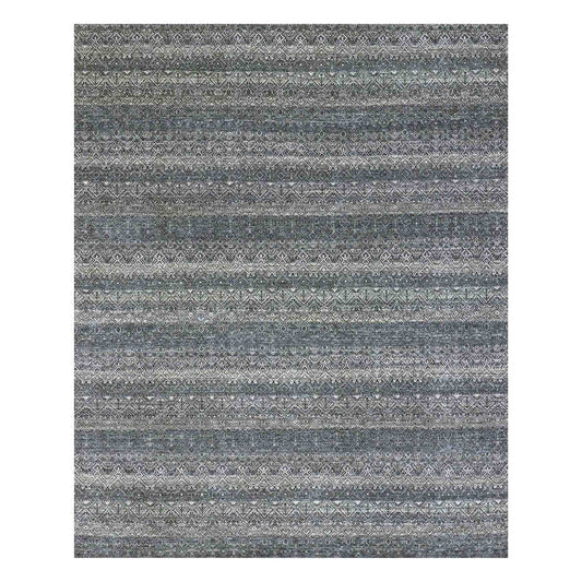 Modern and Contemporary Wool Hand Knotted Rug Grey No Border 8.0X9.11 -O079788