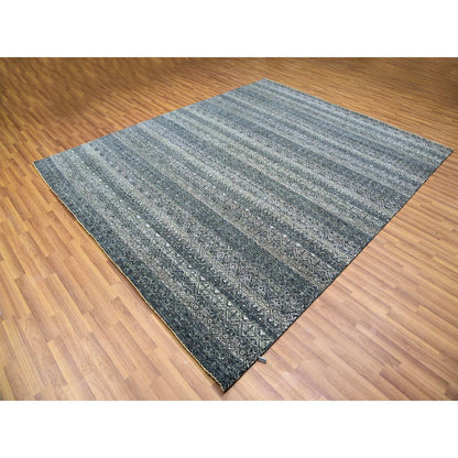 Modern and Contemporary Wool Hand Knotted Rug Grey No Border 8.0X9.11 -O079788