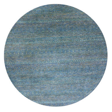 Modern and Contemporary Wool Hand Knotted Rug Green No Border 9.11X10.0 -O079790