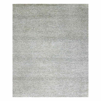Modern and Contemporary Wool Hand Knotted Rug Grey No Border 8.1X9.11 -O079793