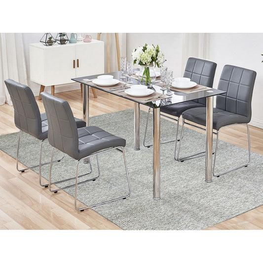 Modern and Contemporary Wool Hand Knotted Rug Grey No Border 8.1X9.11 -O079793