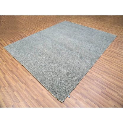 Modern and Contemporary Wool Hand Knotted Rug Grey No Border 8.1X9.11 -O079793