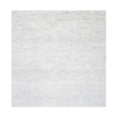 Modern and Contemporary Wool Hand Knotted Rug Grey No Border 6.0X6.0 -O079797
