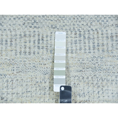Modern and Contemporary Wool Hand Knotted Rug Grey No Border 6.0X6.0 -O079797