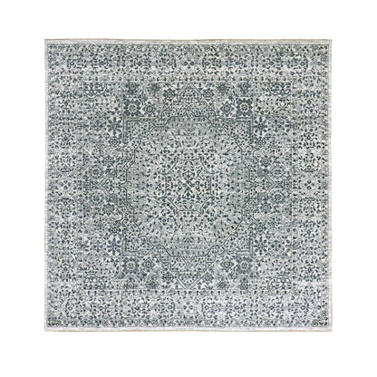 Mamluk Wool Hand Knotted Rug Ivory Ivory 6.0X6.0 -O079798