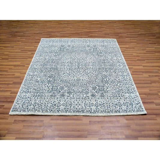 Mamluk Wool Hand Knotted Rug Ivory Ivory 6.0X6.0 -O079798