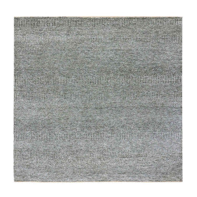 Modern and Contemporary Wool Hand Knotted Rug Grey No Border 6.1X6.6 -O079799