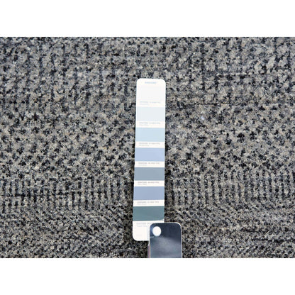 Modern and Contemporary Wool Hand Knotted Rug Grey No Border 6.1X6.6 -O079799