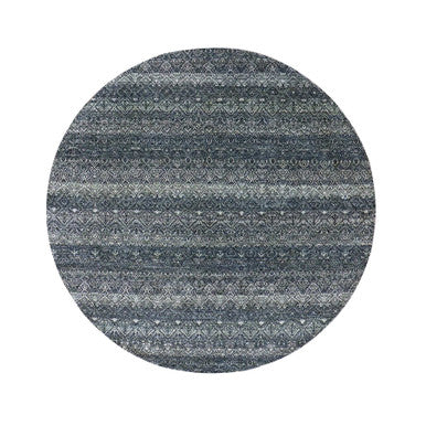 Modern and Contemporary Wool Hand Knotted Rug Grey No Border 6.0X6.1 -O079801