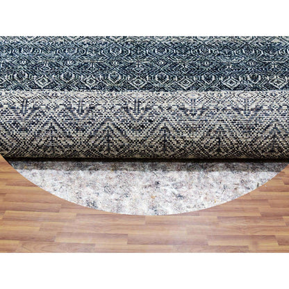 Modern and Contemporary Wool Hand Knotted Rug Grey No Border 6.0X6.1 -O079801